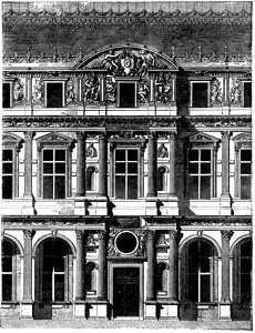 P499 PORTION OF THE FACADE OF THE LOUVRE, PARIS