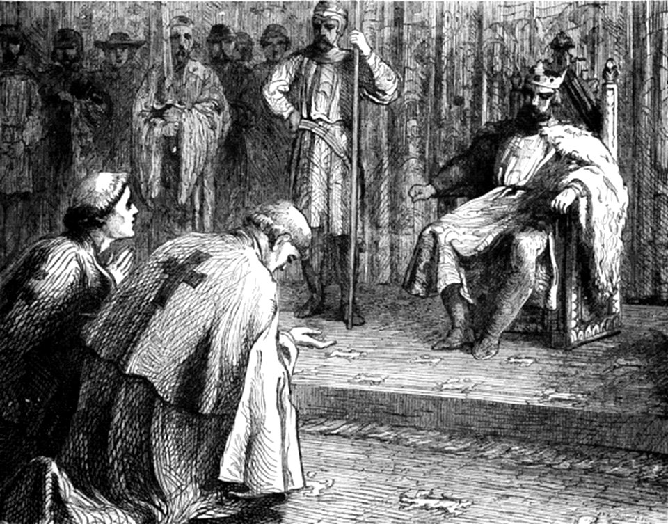 P241-Priests interceding with King Richard for the Bishop of Beauvais