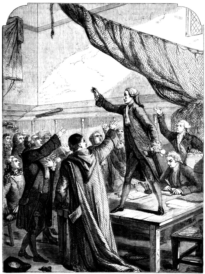 P433 MEETING OF THE REVOLUTIONARY LEADERS IN THE TENNIS COURT