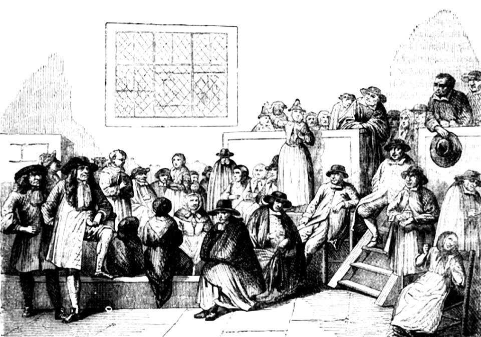 P375 A Friend's Meeting. From an Engraving of the 17th Century
