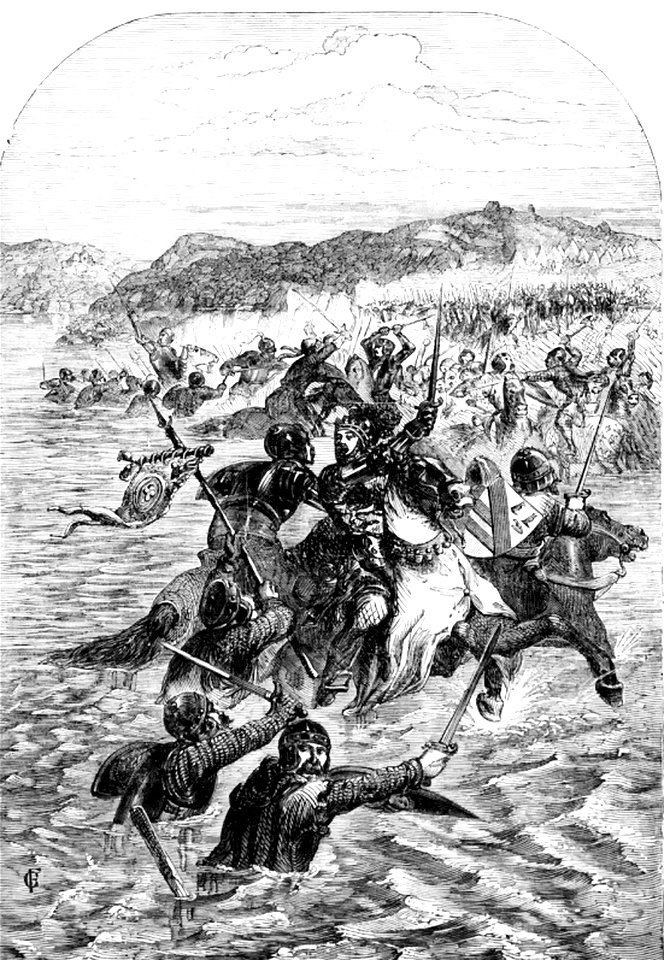 P379-Combat between the French and English Cavalry at the Passage of the Somme
