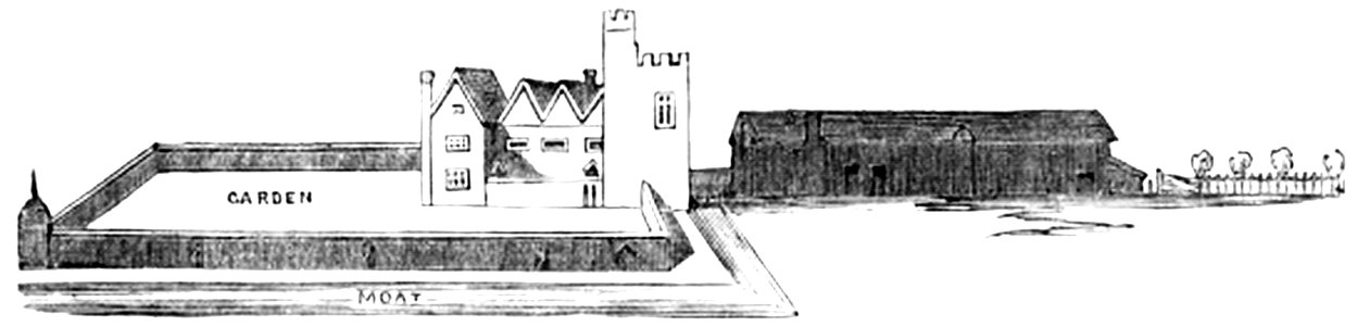 P495 Plan of Rye House, from a scarce Print of the Period-