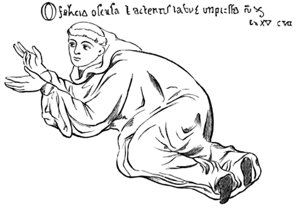 P459-Matthew Paris from a drawing by Himself