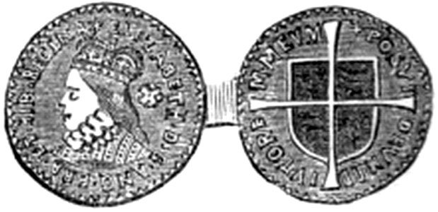 P616d Milled Sixpence of Elizabeth
