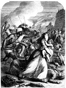 P349 THE TROOPS OF TIPPO SAIB PILLAGING MADRAS
