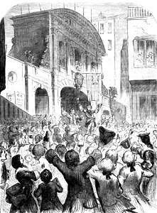 P445 The Prince of Wales Drinking Success to the War at Temple Bar
