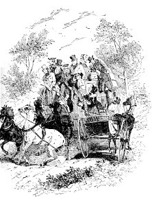 P419--Martin Chuzzlewit (Phiz)--pinch departs to seek fortune