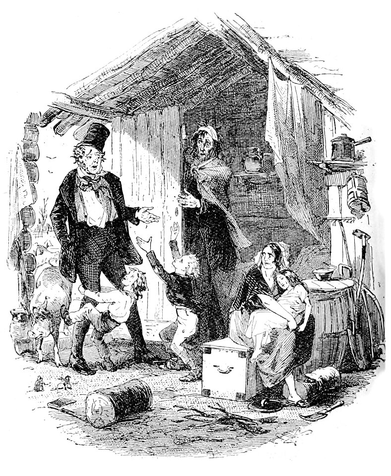 P386--Martin Chuzzlewit (Phiz)--tapley recognised by fellow citizens