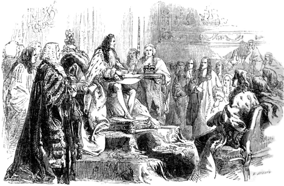 P588 William III. giving his royal assent to the toleration act