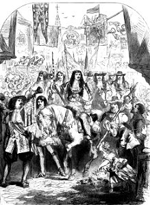 P415 King Charles II. Entering London