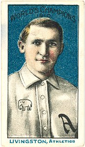 Paddy Livingston, Philadelphia Athletics, baseball card portrait LCCN2007683822