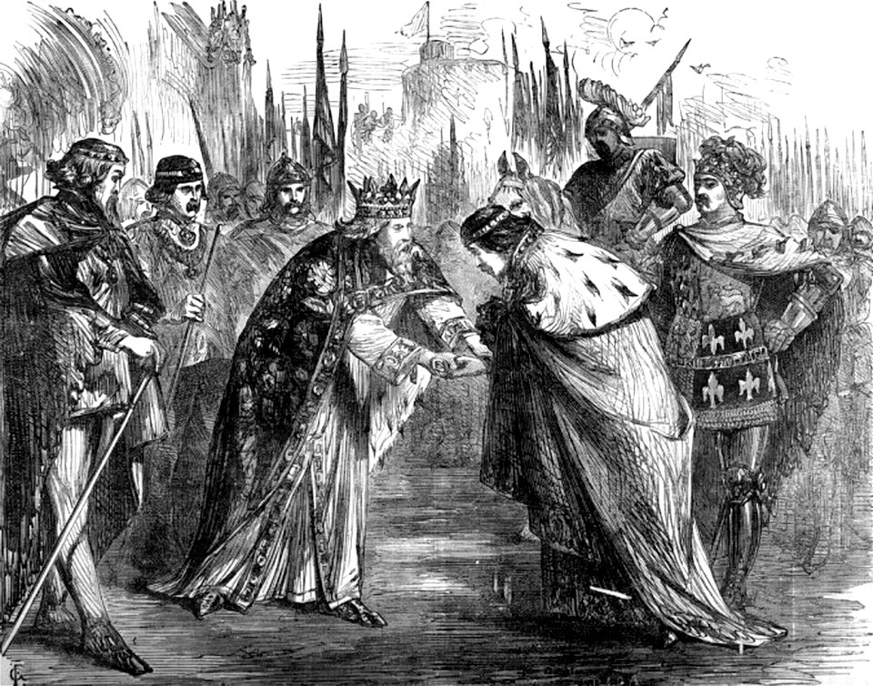 P390-Edward the Black Prince presenting King John of France to his father