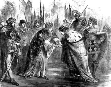 P390-Edward the Black Prince presenting King John of France to his father