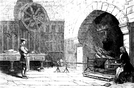 P402b Ancient Kitchen with Dog Wheel