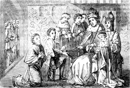 P49a-Earl Rivers presenting William Claxton to Edward IV