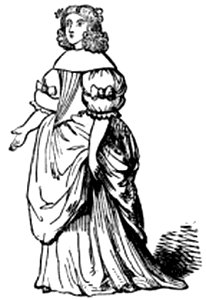 P605c Female Costume of the time of Charles II