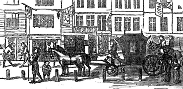 P617 A London Street in the time of Queen Anne