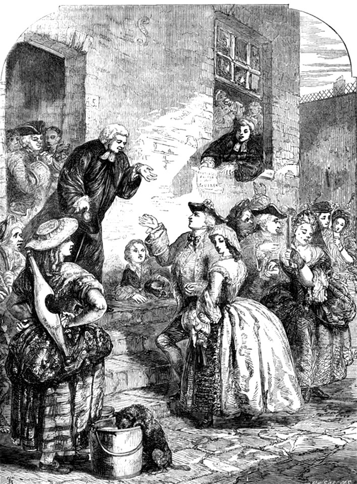 P547 Fleet Marriages-Scene in the Fleet Prison during the Reign of George II