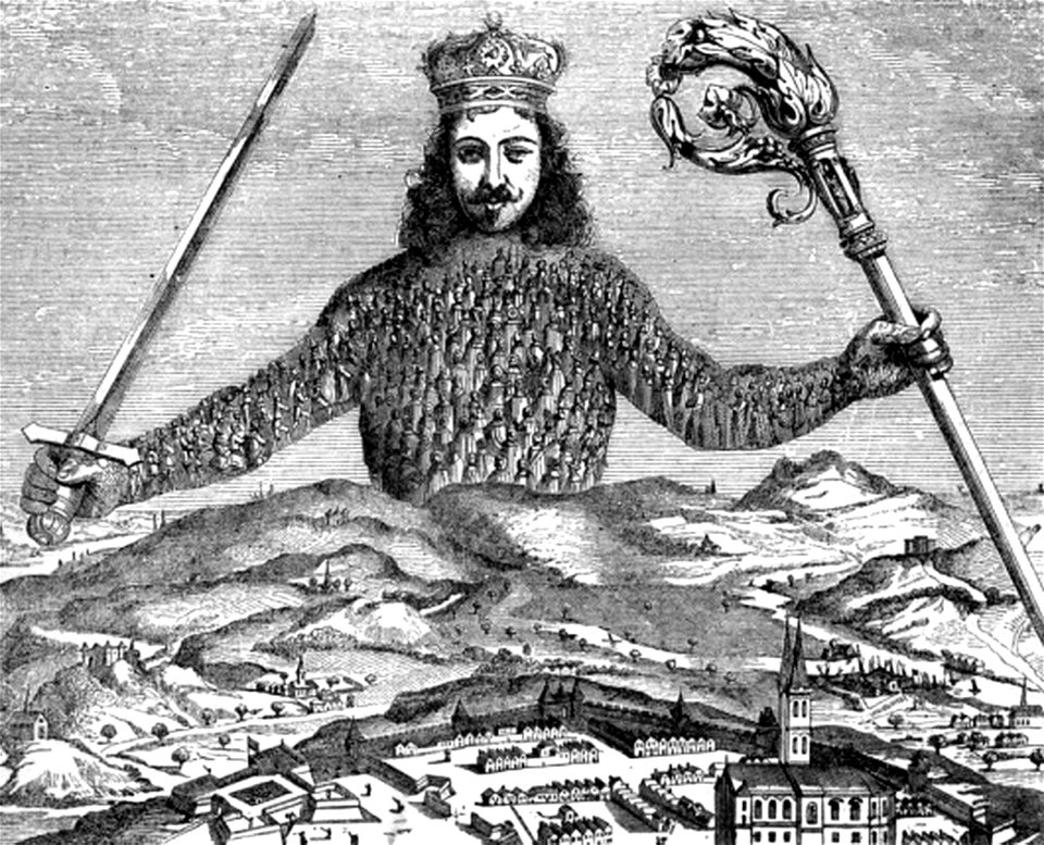 P589 Allegorical Figure of a Commonwealth, from Hobbs' Leviathan