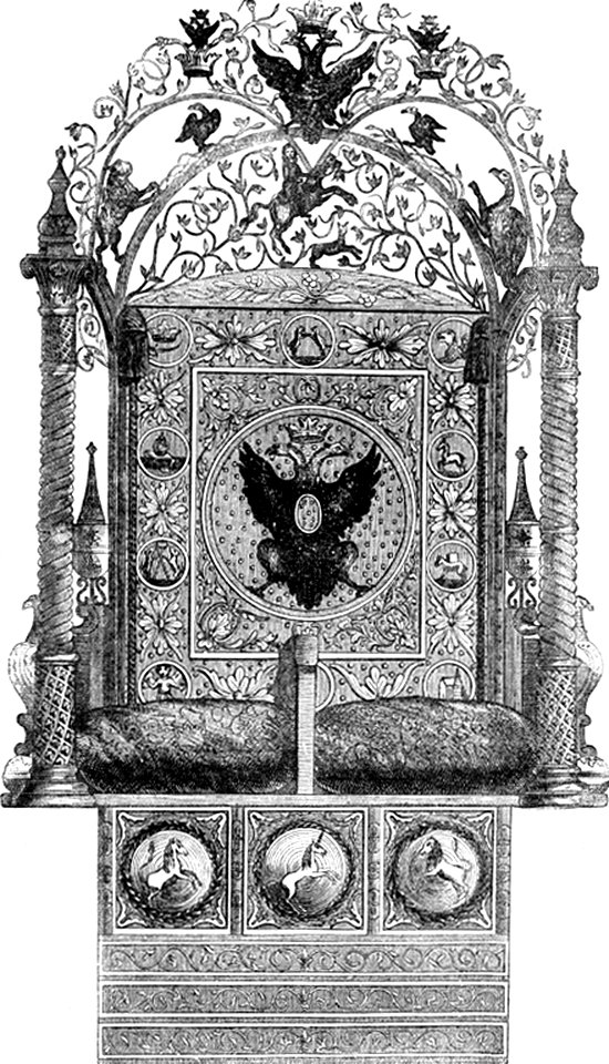 P99 IMPERIAL THRONE OF RUSSIA, IN THE KREMLIN, MOSCOW