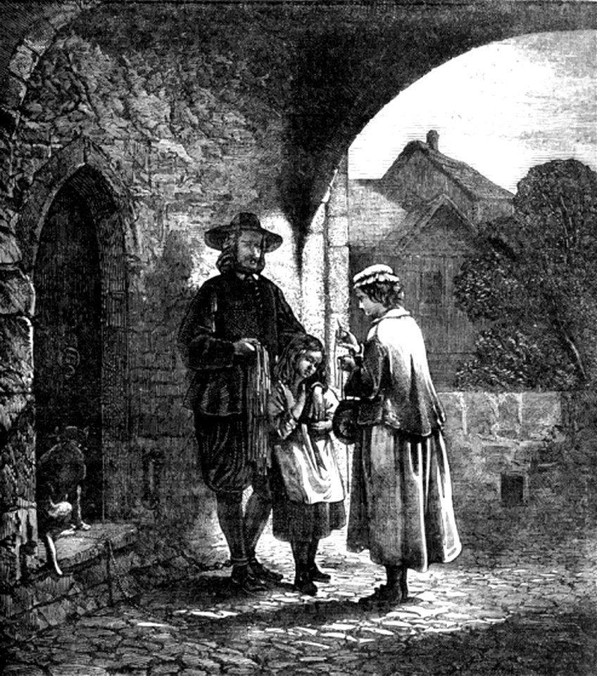 P577 John Bunyan and his Blind Child at the Gate of Bedford Gaol - Free ...