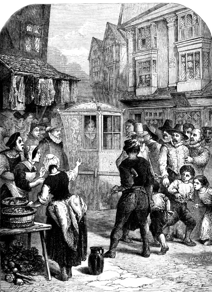 P67 Buckingham, The King's Favourite, Passing Through the streets in his Sedan