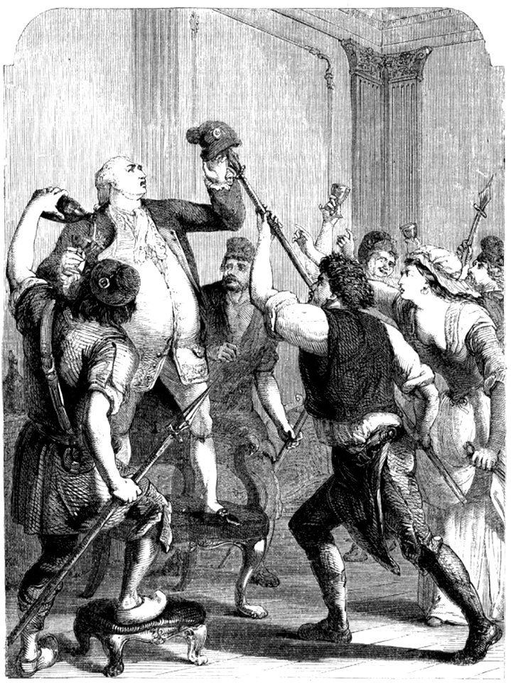 P619 THE POPULACE COMPELLING LOUIS XVI. TO ADOPT THE RED CAP