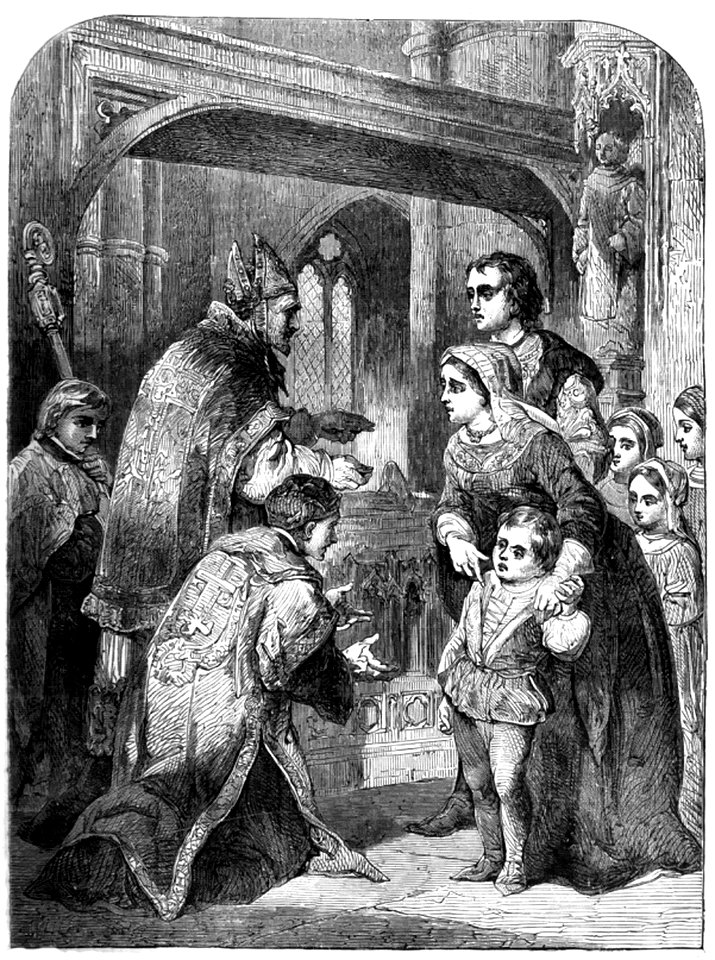 P7-Queen Elizabeth Wydville, with her children, taking Sanctuary at Westminister