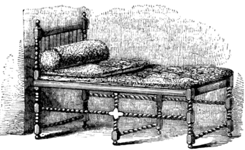 P606b Couch used by Mary Queen of Scots during her imprisonment