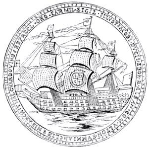 P613 Medal exhibiting a Man-of-war in the time of Charles II