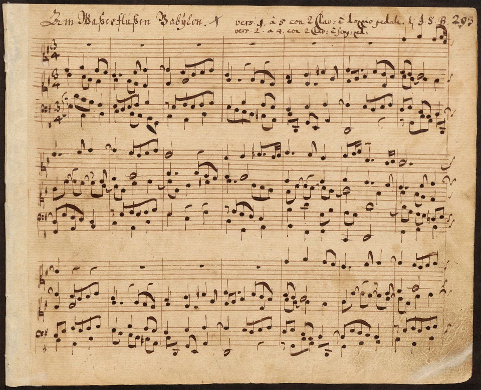 P802-Walther-Manuscript-BWV653b-first-page--An-Wasserflüssen-Babylon