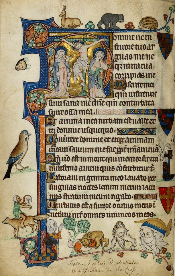 Pabenham-Clifford Hours - Fitzwilliam Ms242 f55v (beginning of the Penitential Psalms)