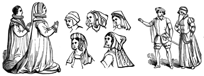 P613c Female Costumes, Head dresses, and Ordinary Costumes