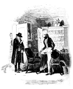 P576--Martin Chuzzlewit (Phiz)--pinch amazed at apparition
