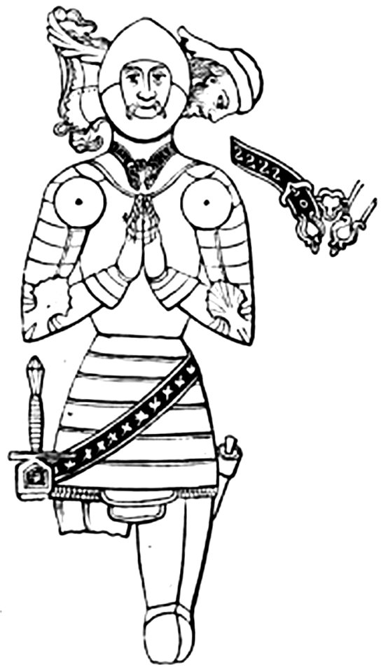 P71d From the Brass of Sir John Drayton - died A.D. 1411