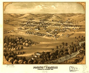 Pacific, formerly Franklin, Franklin Co., Missouri 1869. LOC 73693485