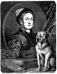 P610 WILLIAM HOGARTH. FROM A PAINTINGG BY HIMSELF