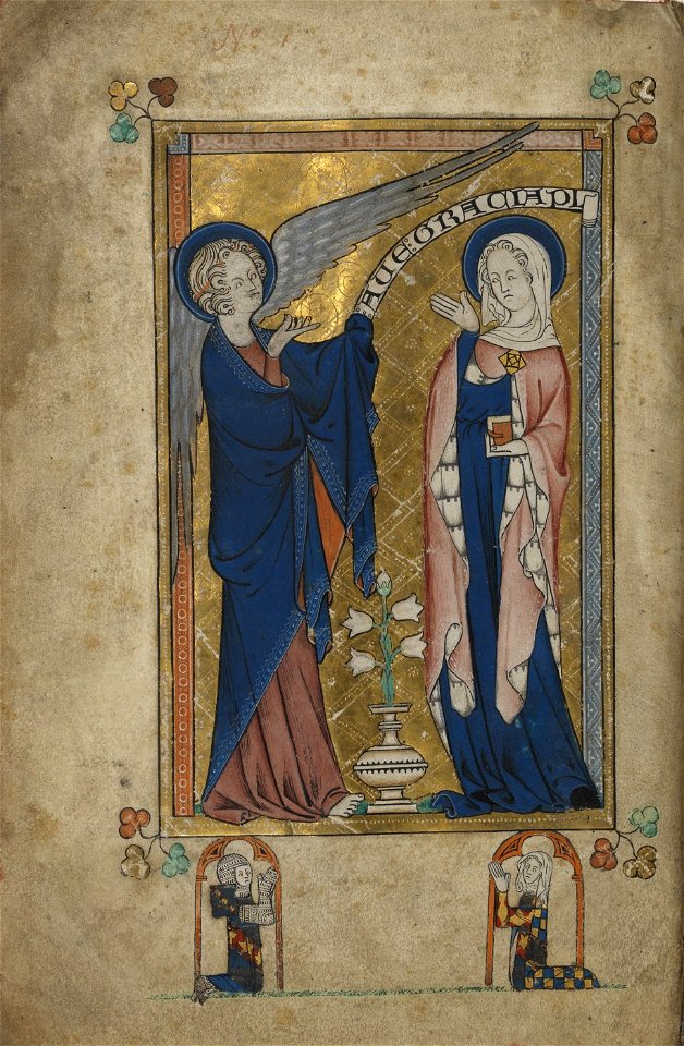 Pabenham-Clifford Hours - Fitzwilliam Ms242 f2v (Annunciation)