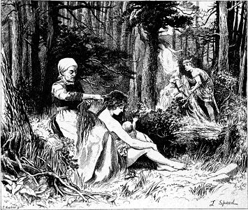 Page 132 illustration in The Red Fairy Book - Wonderful Birch02