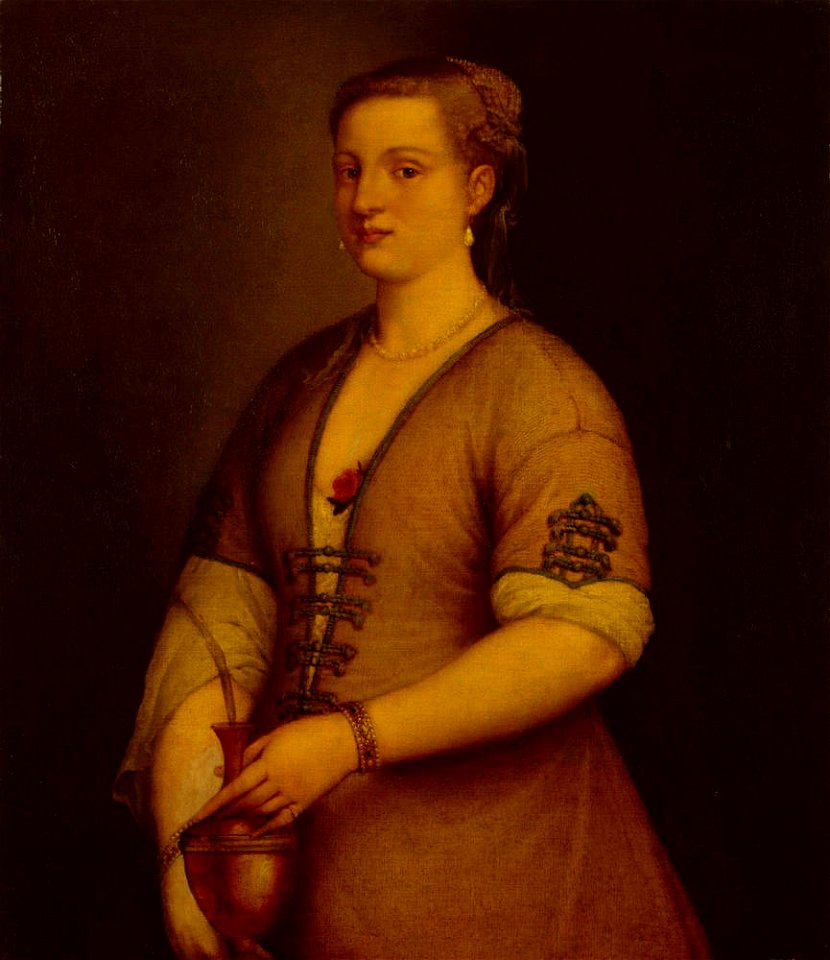 Padovanino - Lady with a Vase, Dresden