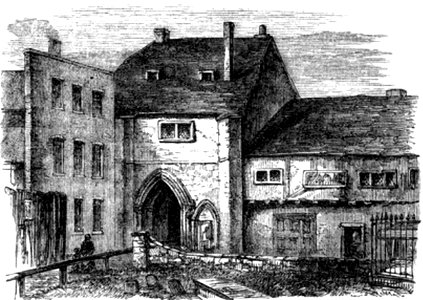 P90-Remains of Bermondsey Abbey in which Queen Elizabeth Wydville was confined
