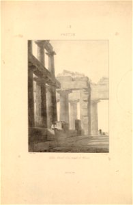 Paestum - galerie latérale d'un temple de Paestum (BM 1920,0420.101)