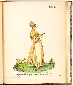 Nº 35 Moça da roça indo a missa, da Coleção Brasiliana Iconográfica