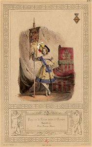 Page de la Reine mère d'Ecosse représenté par Miss Louisa Stuart