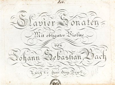 Nägeli BWV1014-1019 Sotheby