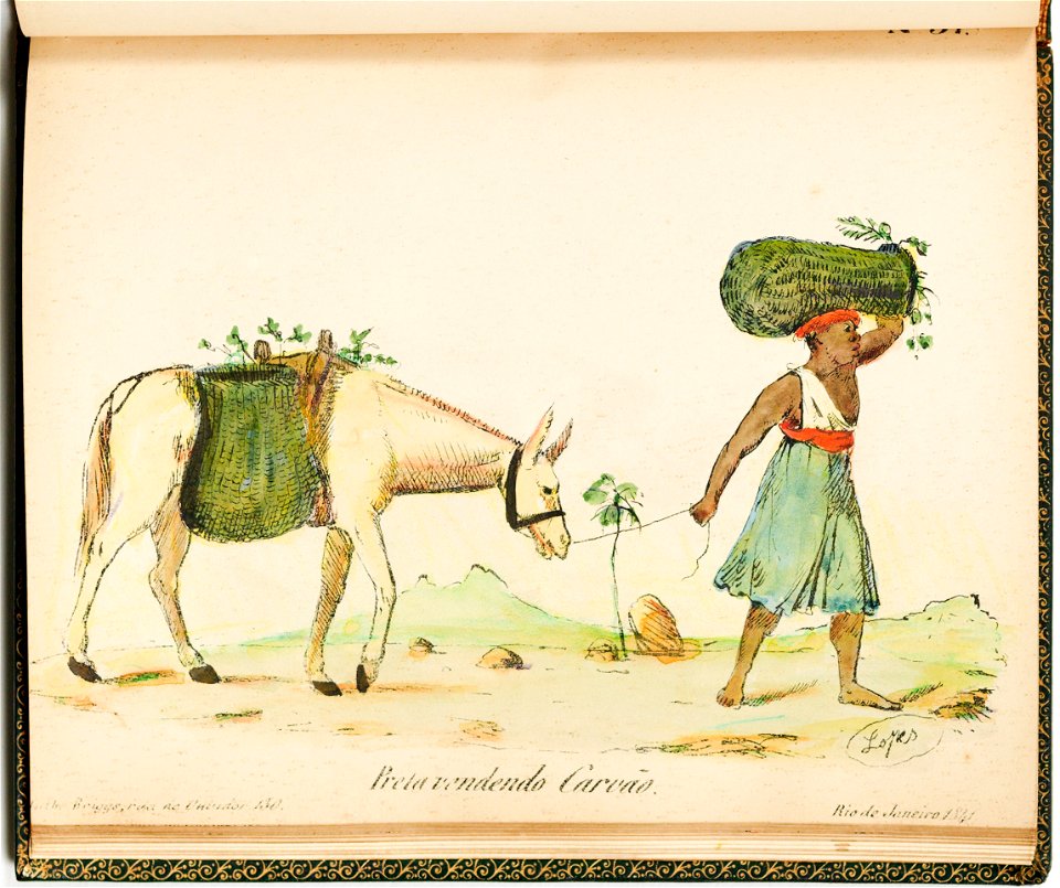 Nº 31 Preta vendendo carvão, da Coleção Brasiliana Iconográfica