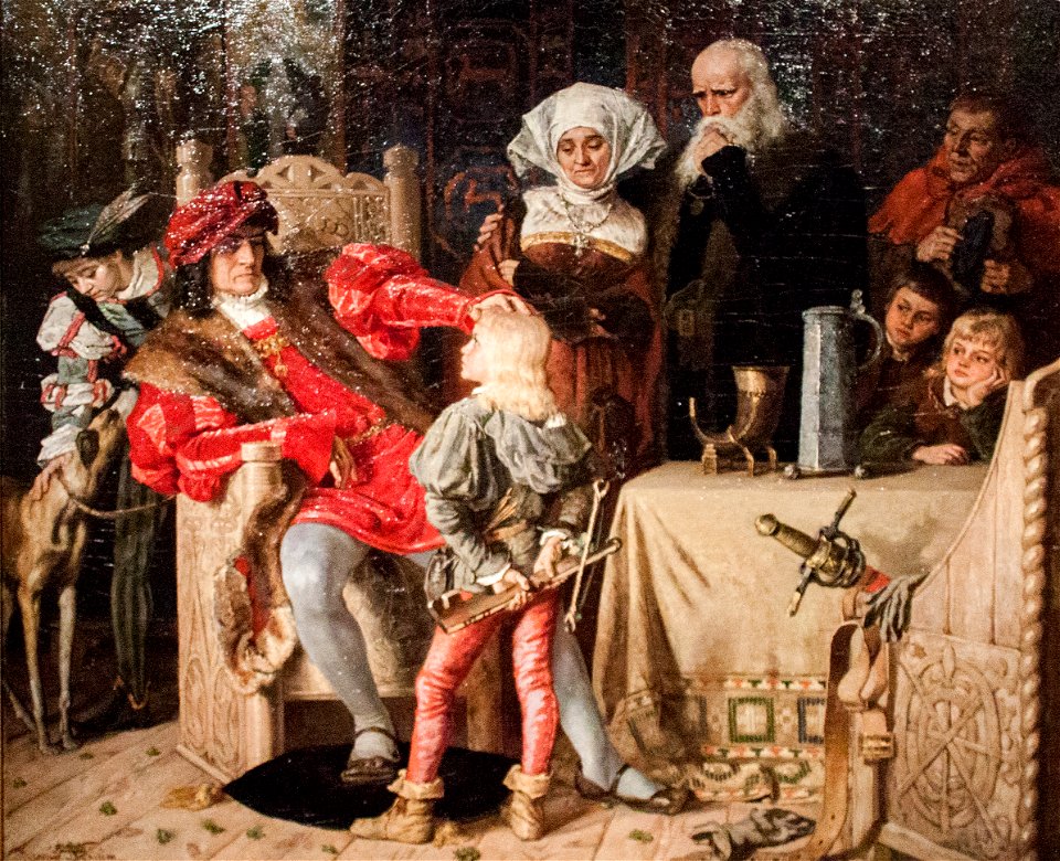 Nyström - Gustav Vasa as child in front of the king