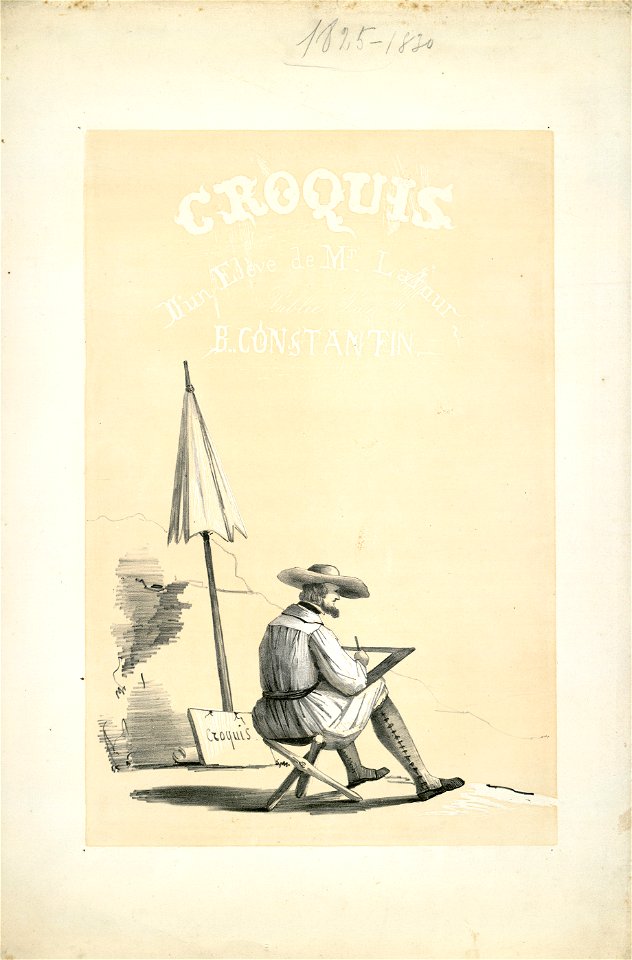 Page de titre lithographiée (l'artiste au travail) - Fonds Ancely - B315556101 A MALBOS 1 001