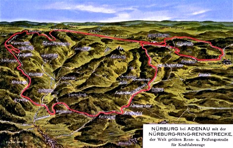 Nürburgring, Vogelschauansicht, Eugen Felle, 1927