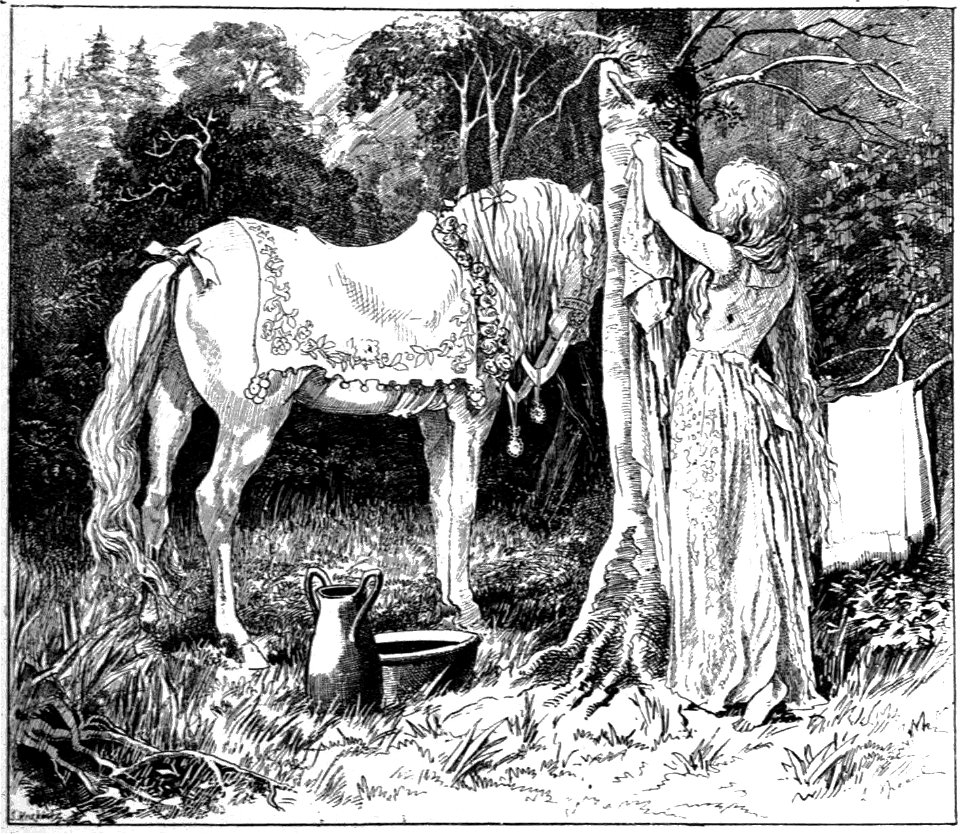 Page 125 illustration in The Red Fairy Book - Wonderful Birch01